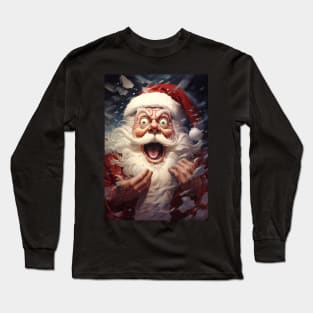 Santa Claus Scream Long Sleeve T-Shirt